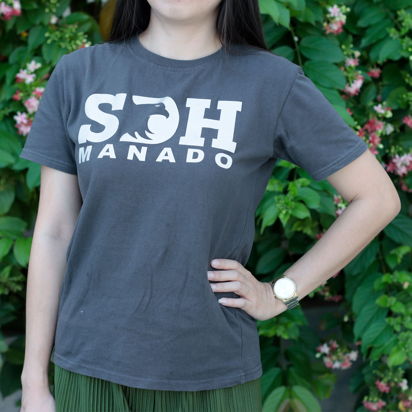 Kaos SDH Manado Abu Tua Ukuran Dewasa (S-4XL)