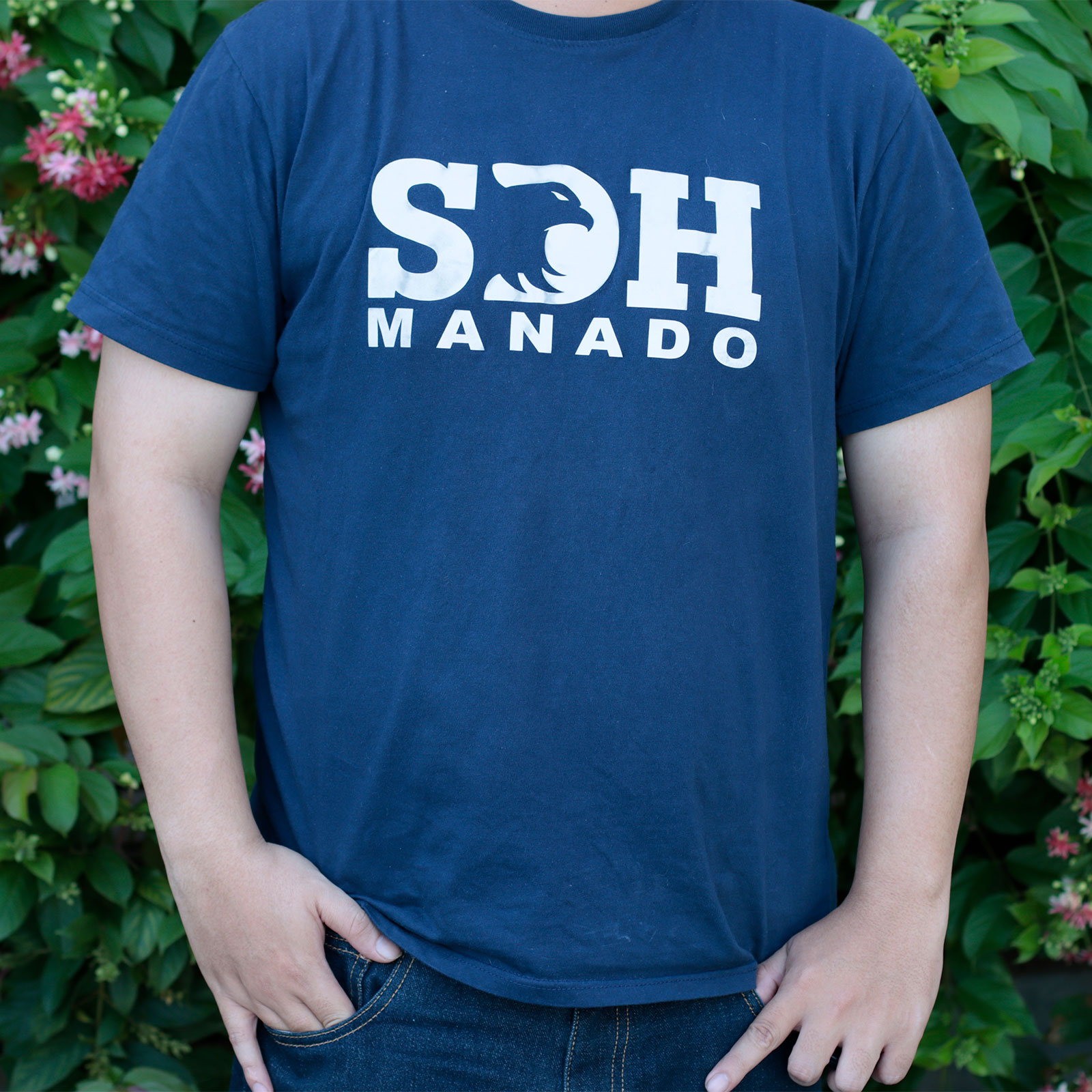 Kaos SDH Manado Biru Navy Ukuran Dewasa (S-4XL)